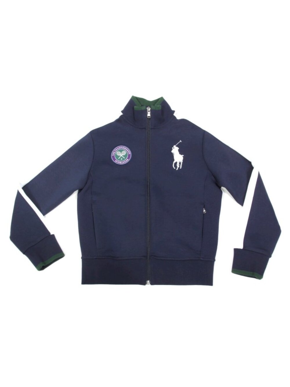 Polo Ralph Lauren Kids Ballkid Wimbledon Jacket Navy Blue Full-Zip size M /285